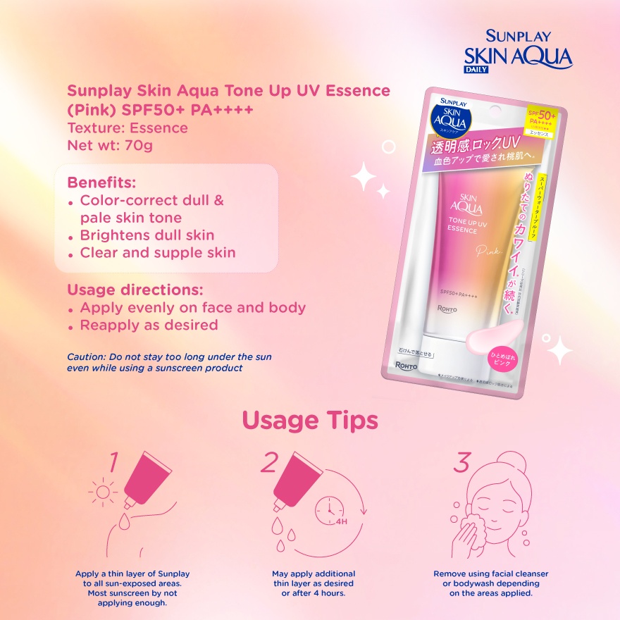 Skin Aqua Tone Up Uv Essence Happiness Aura 80g (Charm Version)