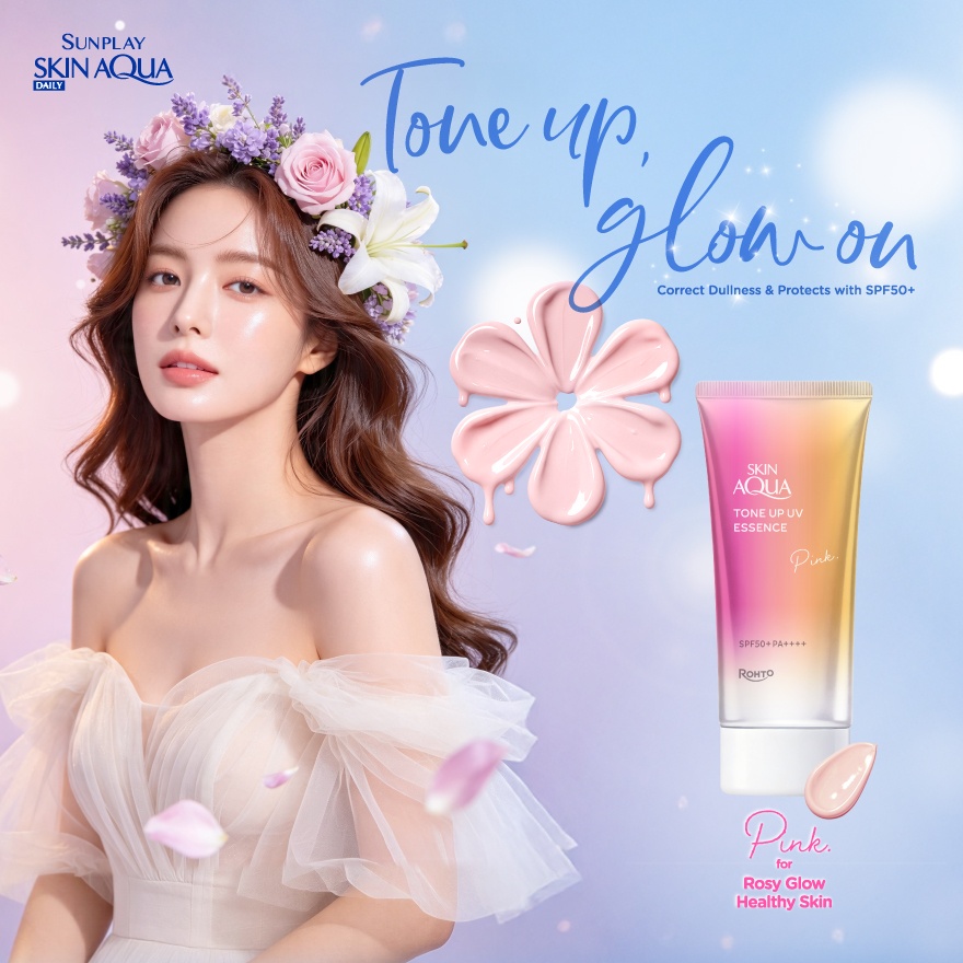 Skin Aqua Tone Up Uv Essence Happiness Aura 80g (Charm Version)