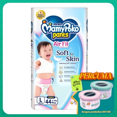 MAMYPOKO Air Fit Baby Boy Disposable Diapers L 44's