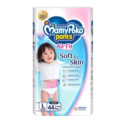 MAMYPOKO Air Fit Baby Girl Disposable Diapers L 44's