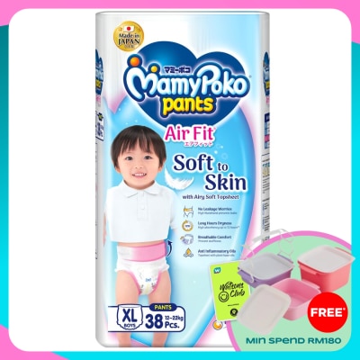 MAMYPOKO Air Fit Baby Boy Disposable Diapers XL 38's