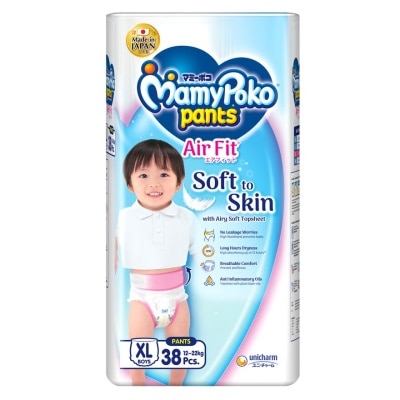 MAMYPOKO Air Fit Baby Boy Disposable Diapers XL 38's