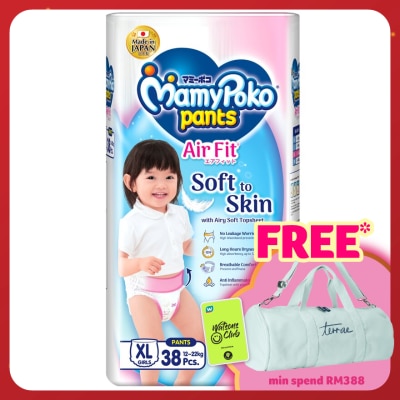 MAMYPOKO Air Fit Baby Girl Disposable Diapers XL 38's