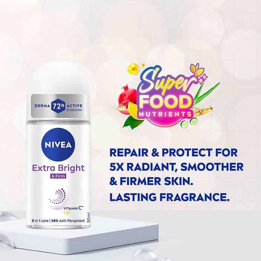 Deodorant  Extra Bright & Firm Q10 Roll On TWP 2x50ml