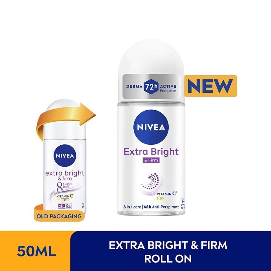 Deodorant  Extra Bright & Firm Q10 Roll On TWP 2x50ml