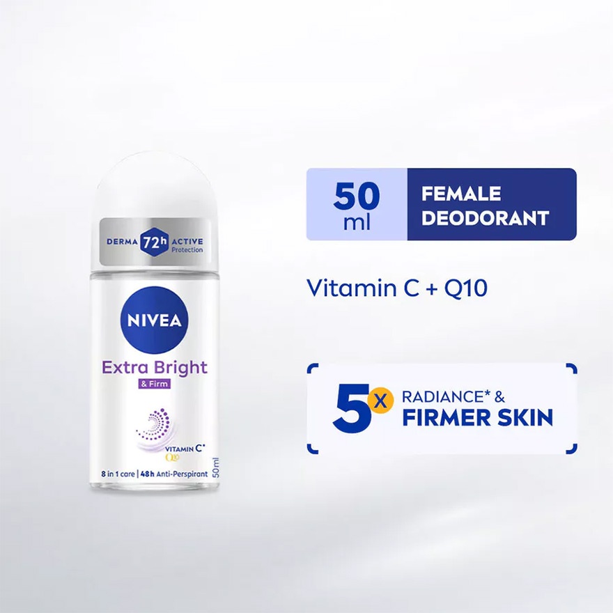 Deodorant Extra Bright & Firm Q10 Roll On TWP 2x50ml