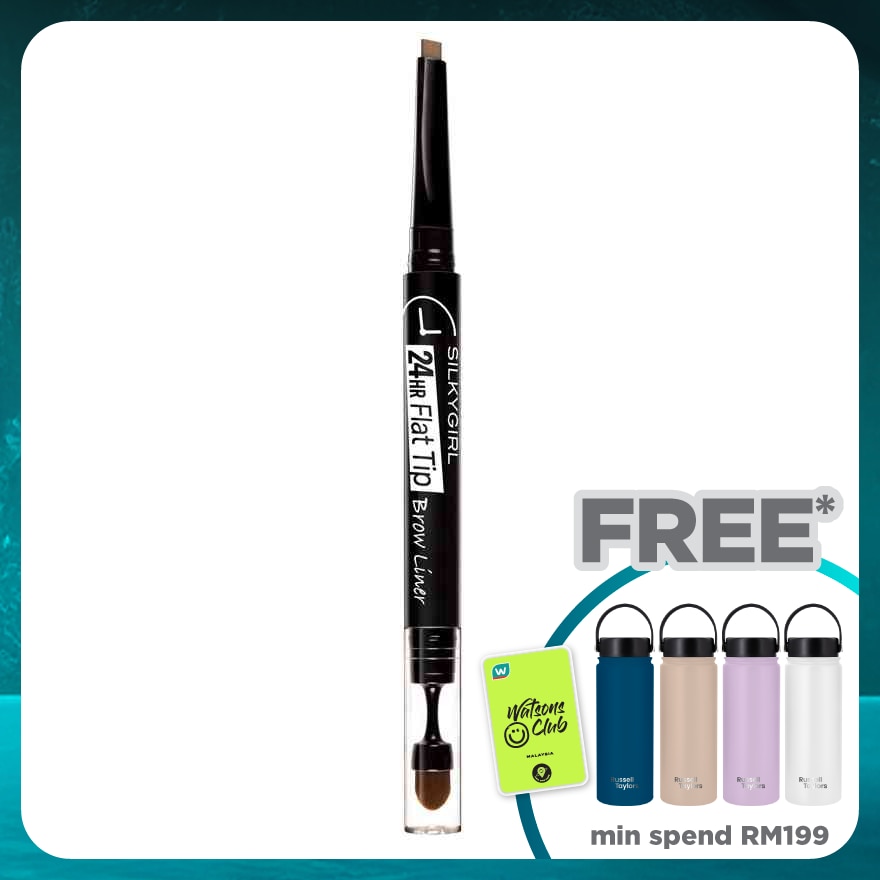 SILKYGIRL 24HR Flat Tip Brow Liner 02 Dark Brown