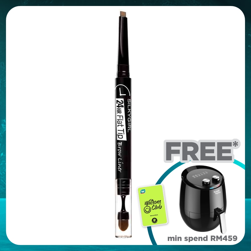 SILKYGIRL 24HR Flat Tip Brow Liner 02 Dark Brown