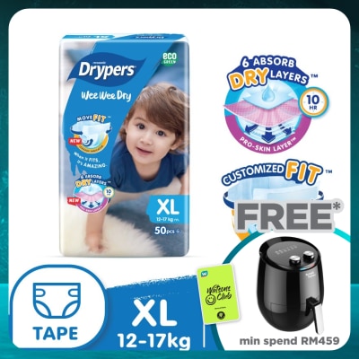 DRYPERS Wee Wee Dry Mega Tape XL 50's