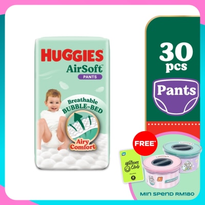 HUGGIES AirSoft Pants Diapers XL 30s Breathable and soft diapers for baby