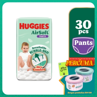 HUGGIES AirSoft Pants Diapers XL 30s Breathable and soft diapers for baby