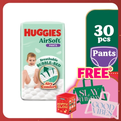 HUGGIES AirSoft Pants Diapers XL 30s Breathable and soft diapers for baby