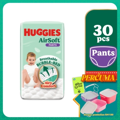 HUGGIES - AirSoft Pants Diapers XL 30s Breathable and soft diapers for baby