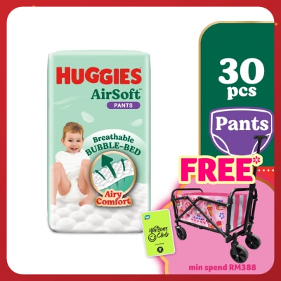 HUGGIES AirSoft Pants Diapers XL 30s Breathable and soft diapers for baby