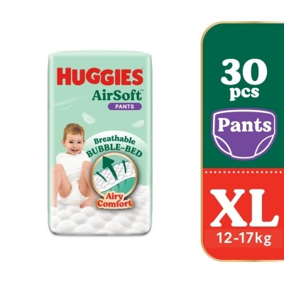 HUGGIES AirSoft Pants Diapers XL 30s Breathable and soft diapers for baby