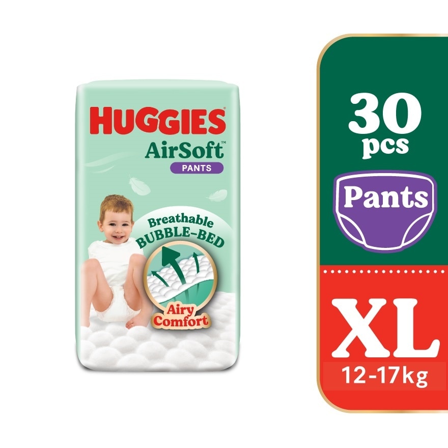 AirSoft Pants Diapers XL 30s Breathable and soft diapers for baby