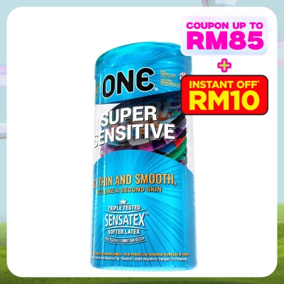 ONE SUPER SENSITIVE LATEX CONDOM 12'S