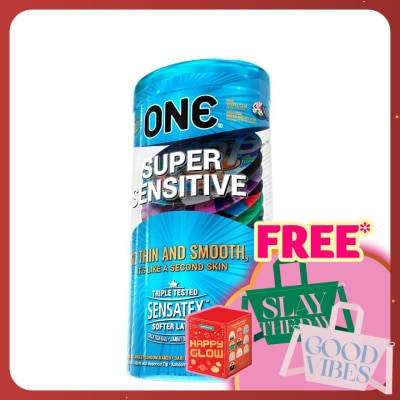 ONE SUPER SENSITIVE LATEX CONDOM 12'S