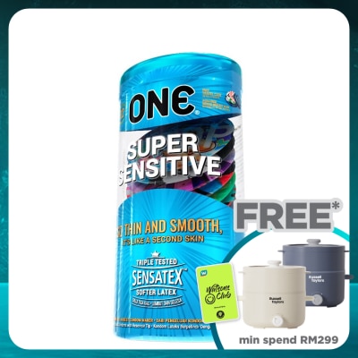 ONE SUPER SENSITIVE LATEX CONDOM 12'S