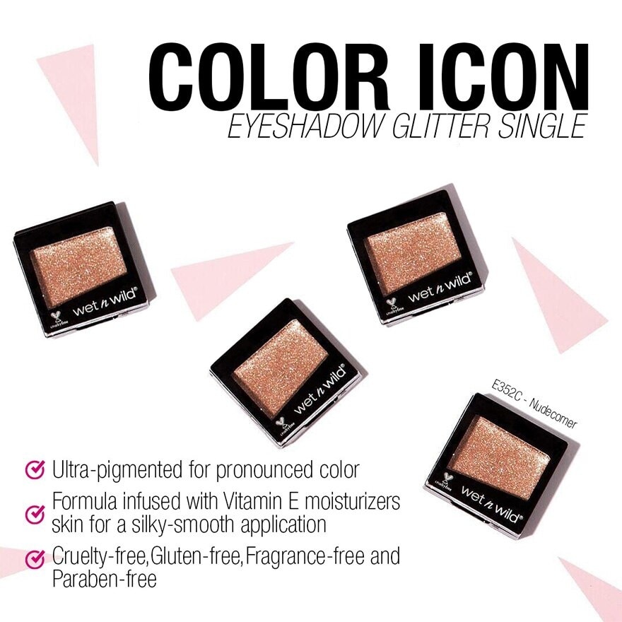 EYESHADOW GLITTER SINGLE NUDECOMER E352C