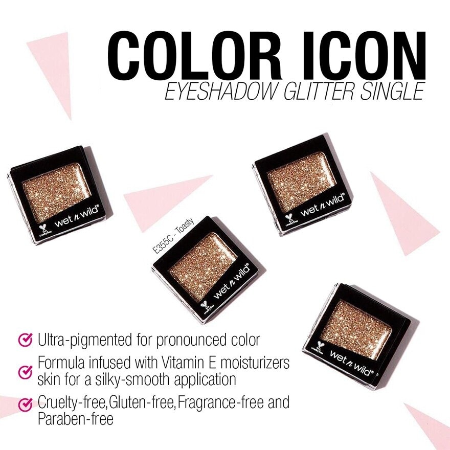 EYESHADOW GLITTER SINGLE TOASTY E355C