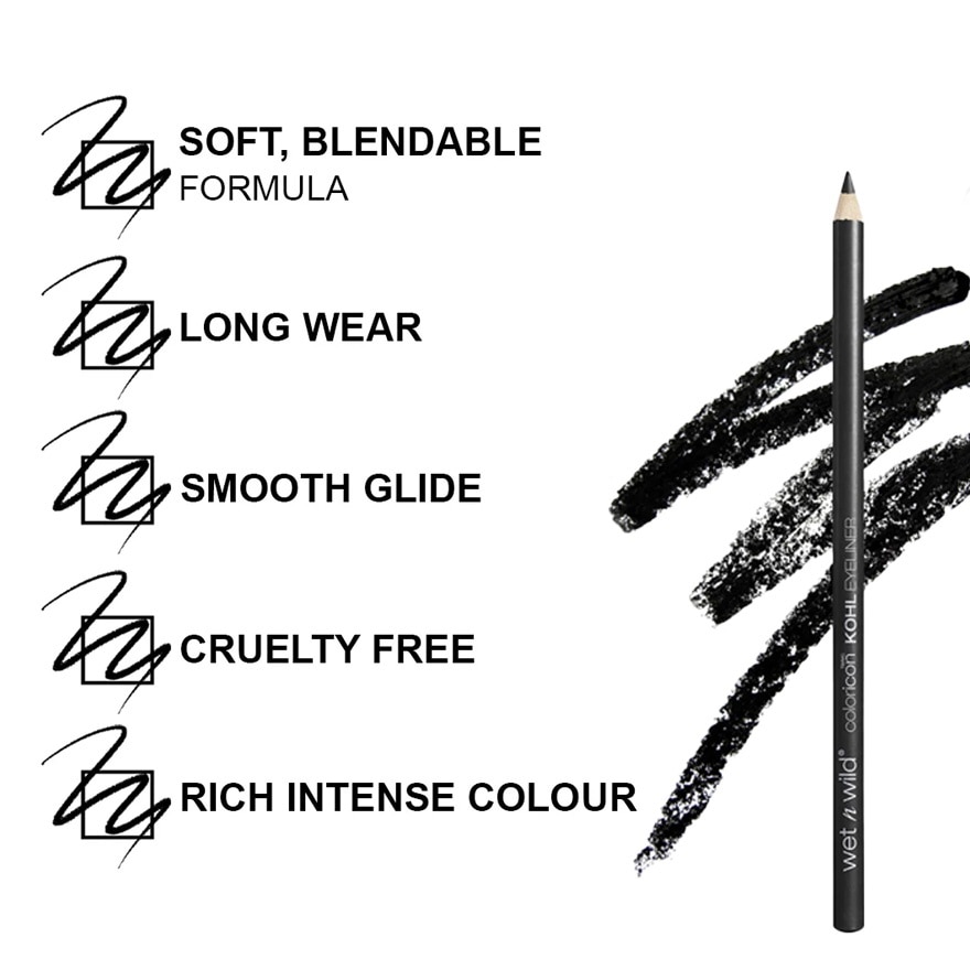 Color Icon Kohl Liner Pencil Baby's Got Black E601A