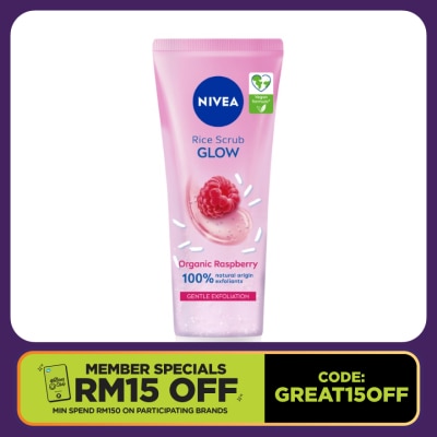 NIVEA Face Care Glow Rice Scrub Organic Raspberry 75ml