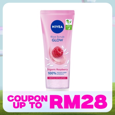 NIVEA Face Care Glow Rice Scrub Organic Raspberry 75ml