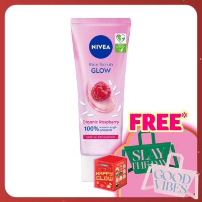 NIVEA Face Care Glow Rice Scrub Organic Raspberry 75ml
