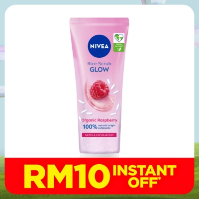 NIVEA Face Care Glow Rice Scrub Organic Raspberry 75ml