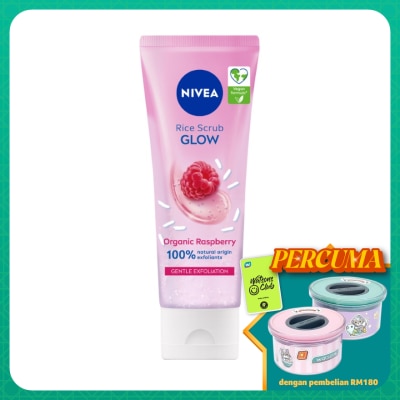 NIVEA Face Care Glow Rice Scrub Organic Raspberry 75ml