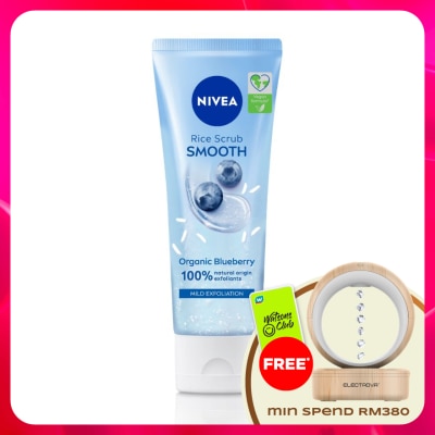 NIVEA - Face Care Smooth Organic Rice Scrub Blueberry 75ml (Exp:Dec 2025)
