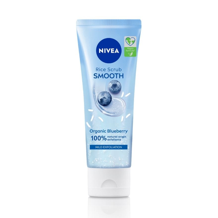 Face Care Smooth Organic Rice Scrub Blueberry 75ml (Exp:Dec 2025)