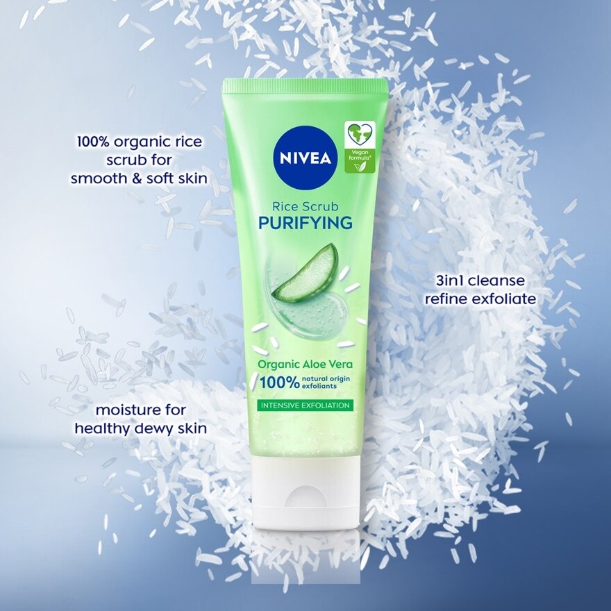Face Care Purify Organic Rice Scrub Aloe Vera 75ml