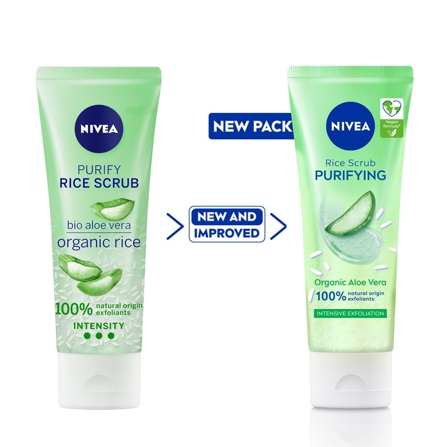 Face Care Purify Organic Rice Scrub Aloe Vera 75ml