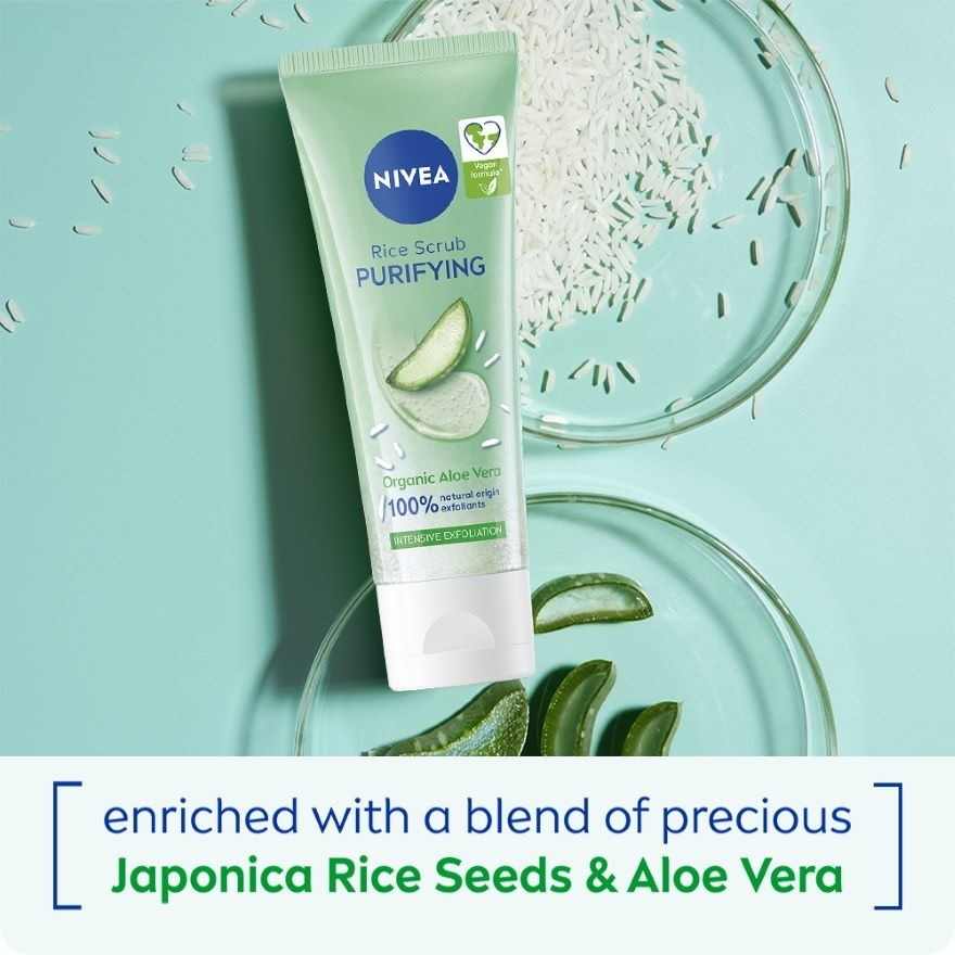 Face Care Purify Organic Rice Scrub Aloe Vera 75ml