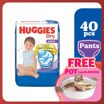 HUGGIES Dry Pants Diapers XL 40s - Absorbent and dry diapers for baby
