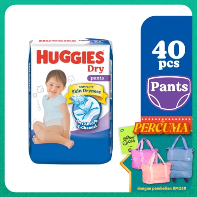 HUGGIES Dry Pants Diapers XL 40s - Absorbent and dry diapers for baby