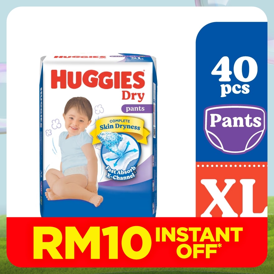 Dry Pants Diapers XL 40s - Absorbent and dry diapers for baby