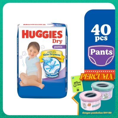 HUGGIES Dry Pants Diapers XL 40s - Absorbent and dry diapers for baby