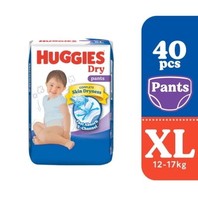 HUGGIES Dry Pants Diapers XL 40s - Absorbent and dry diapers for baby