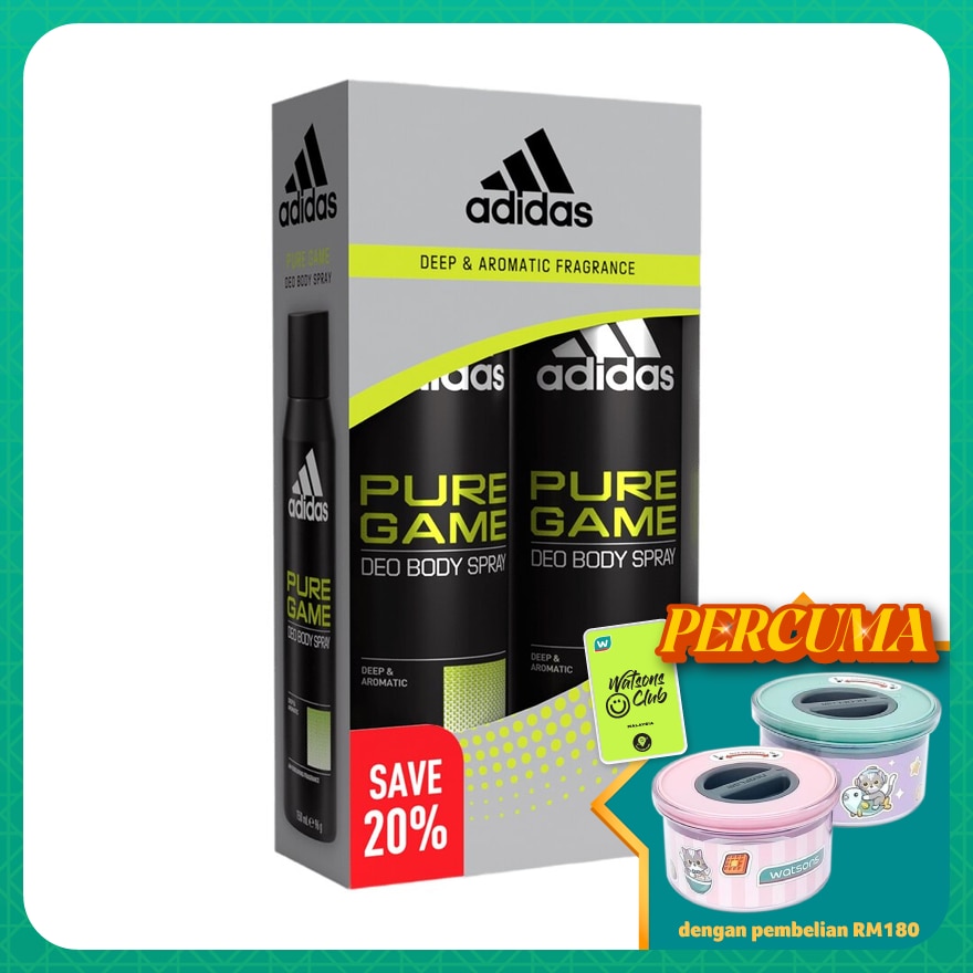 Pure Game Deodorant Spray 2 x 150ml