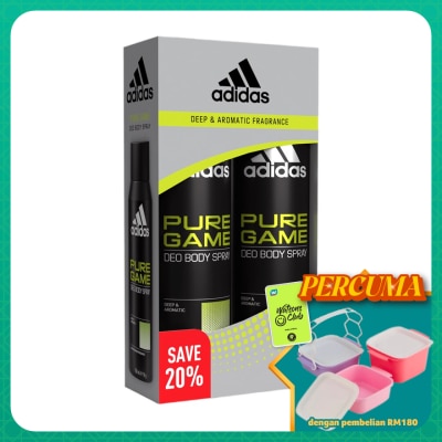 ADIDAS - Pure Game Deodorant Spray 2 x 150ml