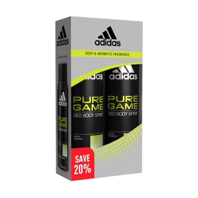 ADIDAS Pure Game Deodorant Spray 2 x 150ml