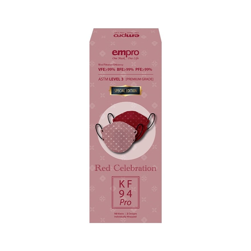 KF94 Pro-Red Celebration Premium Face Mask 10s