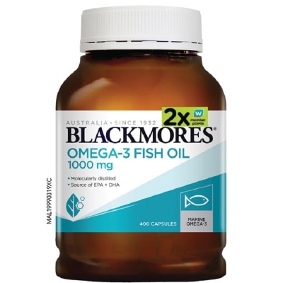 BLACKMORES Omega-3 Fish Oil 1000mg 400s Tub (Exp Date: Jan 2026)