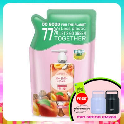 WATSONS - Cream Handwash Refill Shea Butter & Peach 500ml