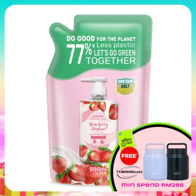 WATSONS - Cream Handwash Refill Strawberry & Yoghurt 500ml