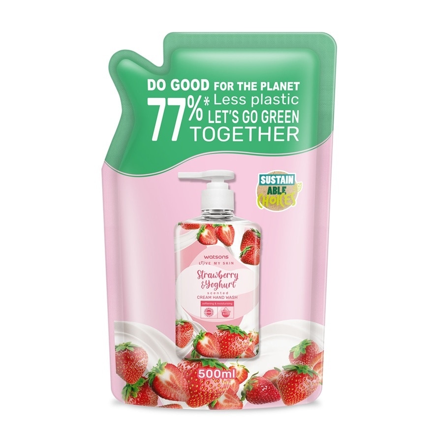 Cream Handwash Refill Strawberry & Yoghurt 500ml