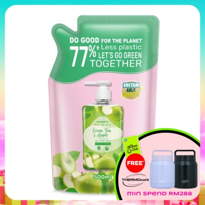 WATSONS - Gel Handwash Refill Green Tea & Apple 500ml